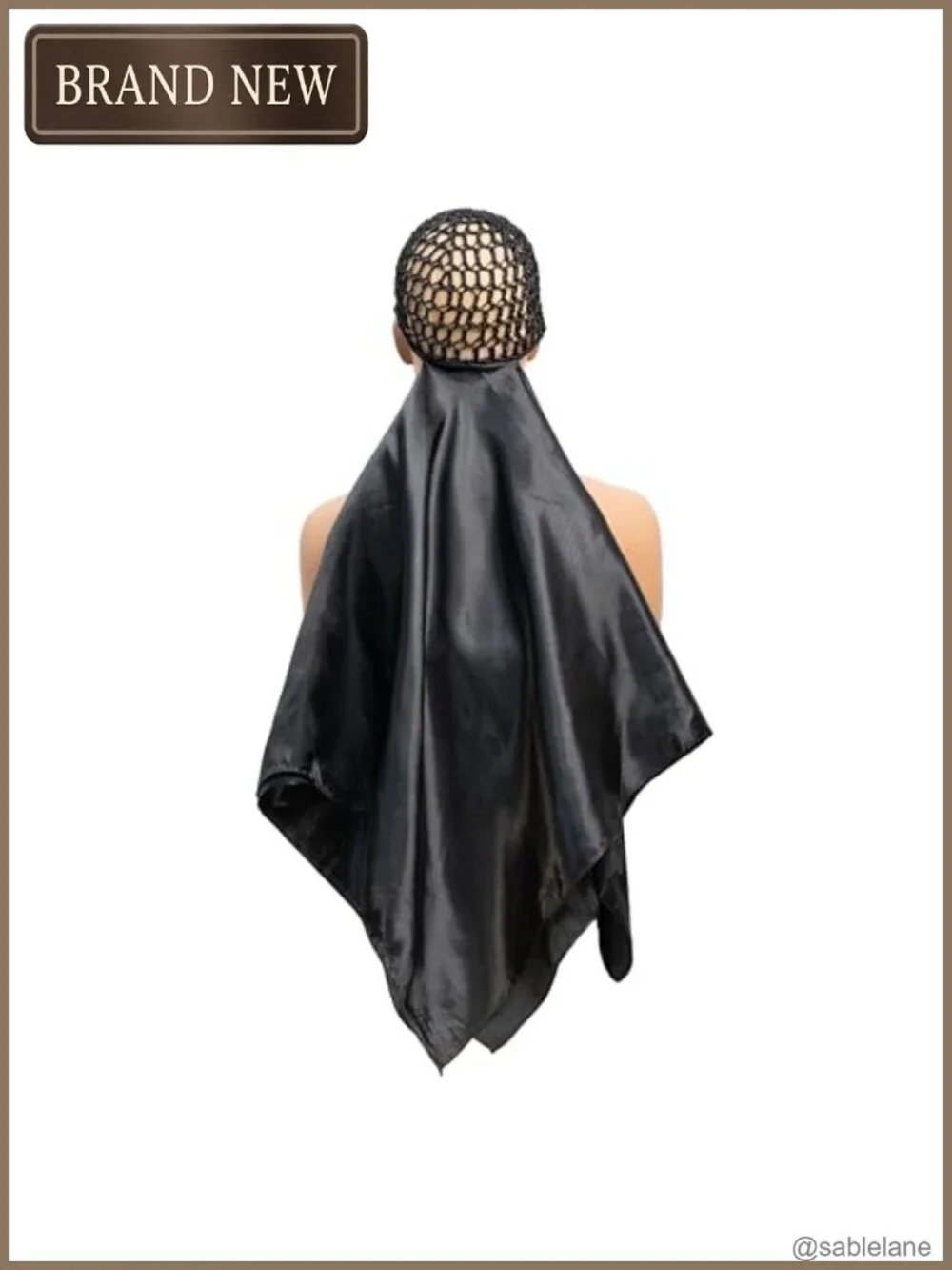 Heatless Silk Press Wrap Cap Hair Net with Scarf